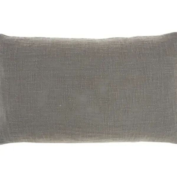 Pillows-Kirkland's Home Cotton Relax Tufted Lumbar Pillow Gray
