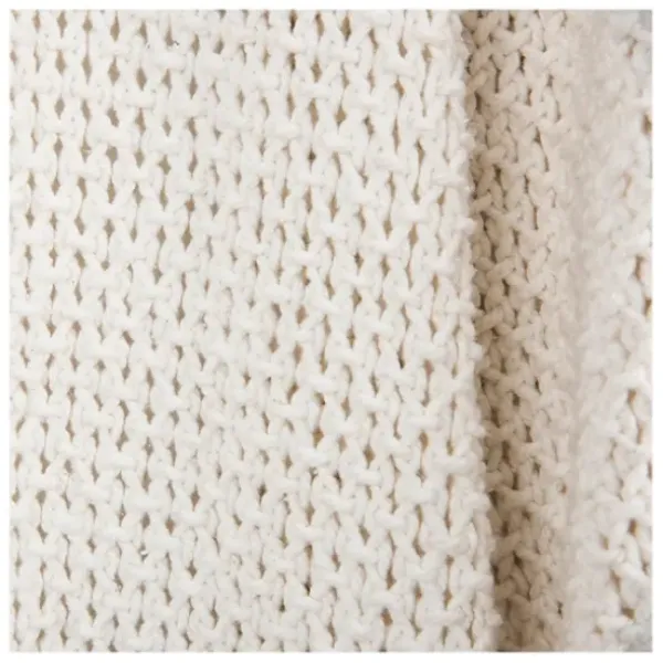 Blankets & Throws-Kirkland's Home Cotton Tassel Throw White