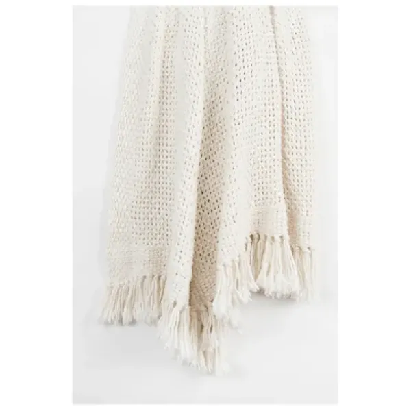 Blankets & Throws-Kirkland's Home Cotton Tassel Throw White