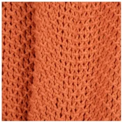 Blankets & Throws-Kirkland's Home Cotton Tassel Throw Orange