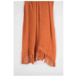 Blankets & Throws-Kirkland's Home Cotton Tassel Throw Orange