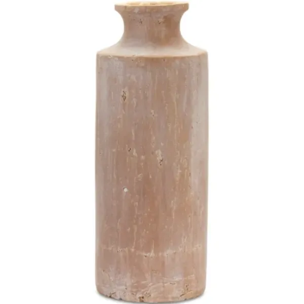 Vases-Kirkland's Home Cream Acorn Ceramic Vase, 8 In. Ivory