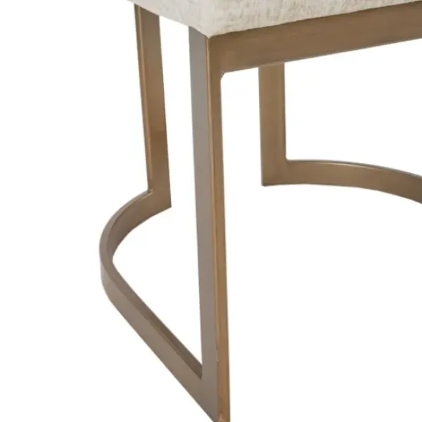 Dining Chairs-Kirkland's Home Cream And Gold Modern Dining Chairs, Set Of 2 Tan