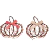Arrangements & Greenery-Kirkland's Home Cream And Orange Wooden Pumpkins, Set Of 2 Brown
