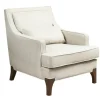 Accent Chairs-Kirkland's Home Cream And White Contrast Welting Accent Chair Ivory