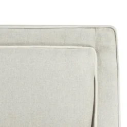 Accent Chairs-Kirkland's Home Cream And White Contrast Welting Accent Chair Ivory