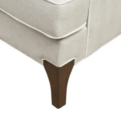 Accent Chairs-Kirkland's Home Cream And White Contrast Welting Accent Chair Ivory