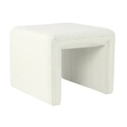 Benches & Ottomans-Kirkland's Home Cream Boucle Arch Ottoman White