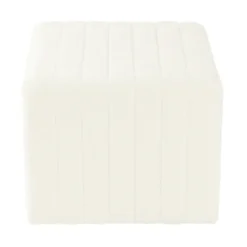 Benches & Ottomans-Kirkland's Home Cream Boucle Arch Ottoman White