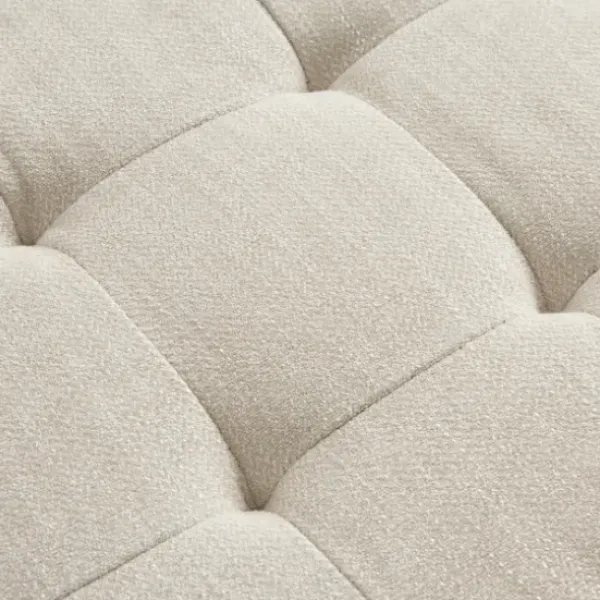 Benches & Ottomans-Kirkland's Home Cream Button Tufted Upholstered Storage Bench Ivory