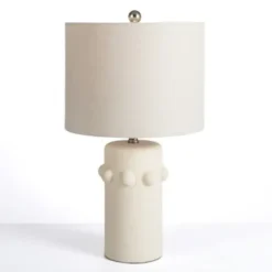 Table Lamps-Kirkland's Home Cream Ceramic Knobs Table Lamp Ivory