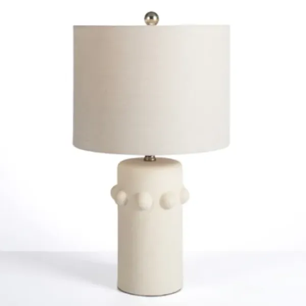 Table Lamps-Kirkland's Home Cream Ceramic Knobs Table Lamp Ivory
