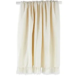 Blankets & Throws-Kirkland's Home Cream Chenille Fringe Throw Ivory