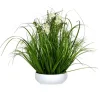 Arrangements & Greenery-Kirkland's Home Cream Cosmos And Grass In White Pot, 21 In. Green/White