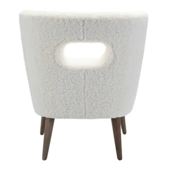Accent Chairs-Kirkland's Home Cream Fluffy Wingback Accent Chair White