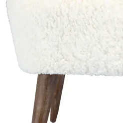 Accent Chairs-Kirkland's Home Cream Fluffy Wingback Accent Chair White