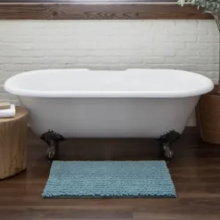Bathroom Rugs-Kirkland's Home Cream High Pile Marshmallow Bath Mat, 72 In. Ivory