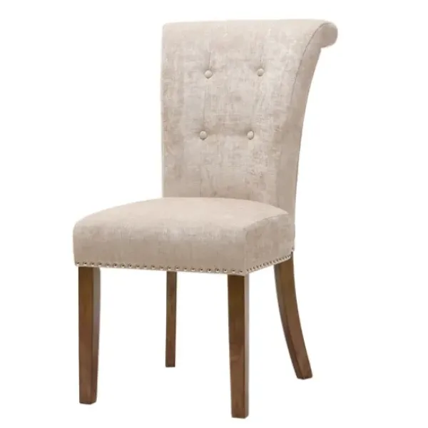 Dining Chairs-Kirkland's Home Cream Linen Rolled Back Dining Chairs, Set Of 2 Ivory