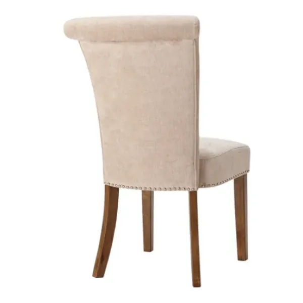 Dining Chairs-Kirkland's Home Cream Linen Rolled Back Dining Chairs, Set Of 2 Ivory