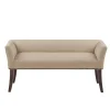Benches & Ottomans-Kirkland's Home Cream Low Back Flared Arms Bench