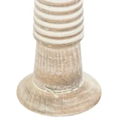 Candle Holders-Kirkland's Home Cream Mango Wood Candle Holders, Set Of 3 White