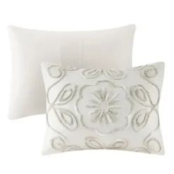 Comforters-Kirkland's Home Cream Medallion California King Comforter Set White
