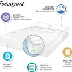 Bed Sheets-Kirkland's Home Cream Rich Cooling Cotton King Sheet Set Ivory
