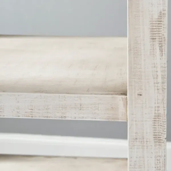 Entryway Furniture-Kirkland's Home Cream Savannah Bookshelf Ivory