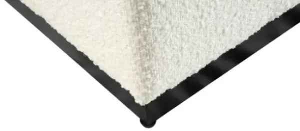 Benches & Ottomans-Kirkland's Home Cream Sherpa Boucle Cube Ottoman Ivory