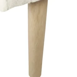 Accent Chairs-Kirkland's Home Cream Sherpa Upholstered Barrel Accent Chair Ivory
