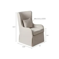 Accent Chairs-Kirkland's Home Cream Slipcovered Accent Chair Ivory