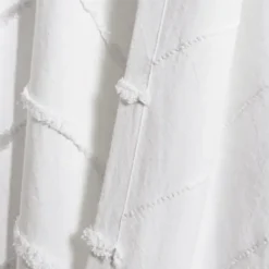 Curtains & Drapes-Kirkland's Home Cream Solid Pleated Single Curtain Panel, 84 In. White
