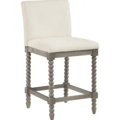 Bar Stools & Counter Height Stools-Kirkland's Home Cream Spindle Legs Counter Stool Ivory