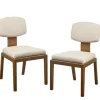 Dining Chairs-Kirkland's Home Cream Square Back Dining Chairs, Set Of 2 Ivory