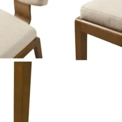 Dining Chairs-Kirkland's Home Cream Square Back Dining Chairs, Set Of 2 Ivory