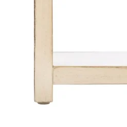 Nightstands-Kirkland's Home Cream Square Wood Nightstand White