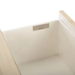 Nightstands-Kirkland's Home Cream Square Wood Nightstand White