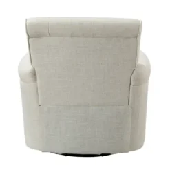Accent Chairs-Kirkland's Home Cream Tufted Swivel Accent Chair Ivory