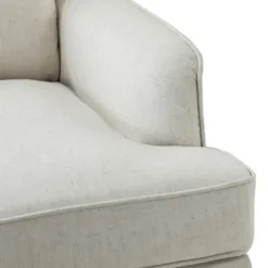 Accent Chairs-Kirkland's Home Cream Upholstered Wingback Rocking Chair Ivory