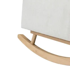 Accent Chairs-Kirkland's Home Cream Upholstered Wingback Rocking Chair Ivory