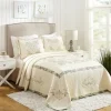 Bedspreads & Coverlets-Kirkland's Home Cream Vintage Treasure Queen Bedspread Ivory/Green