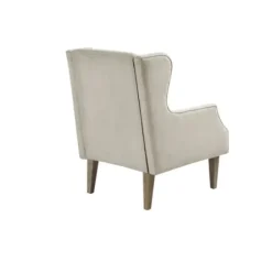 Accent Chairs-Kirkland's Home Cream Wingback Martha Stewart Accent Chair Ivory