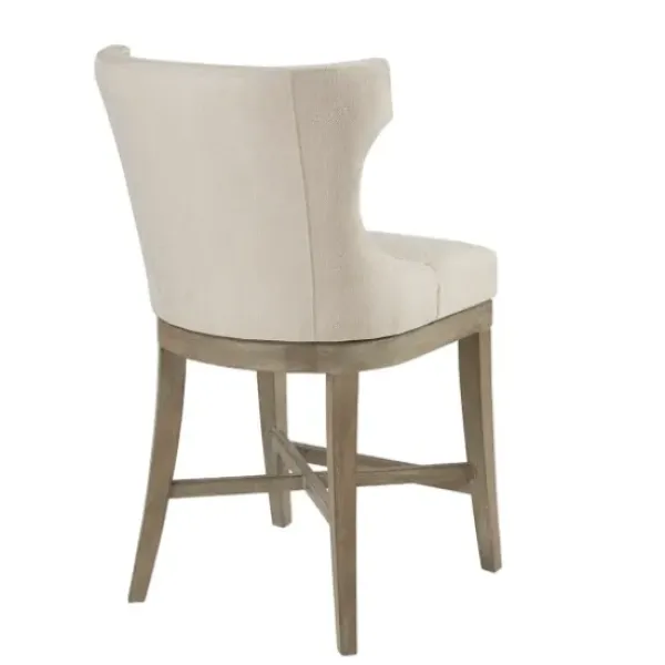 Bar Stools & Counter Height Stools-Kirkland's Home Cream Wingback Swivel Seat Counter Stool