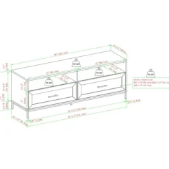 Tv Stands & Media Consoles-Kirkland's Home Cream Wood 2-Drawer Tv S D Tan