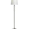 Floor Lamps-Kirkland's Home Crystal And Silver Metal Floor Lamp White