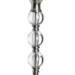 Floor Lamps-Kirkland's Home Crystal And Silver Metal Floor Lamp White