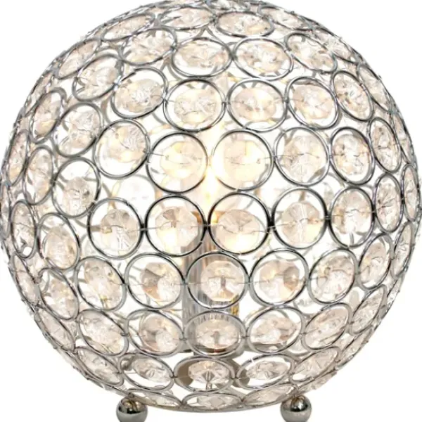 Table Lamps-Kirkland's Home Crystal Ball Sequin Table Lamp Clear/Silver