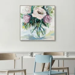 Canvas Art-Kirkland's Home Crystal Clear Light Framed Canvas Art Print Green/Purple/Blue