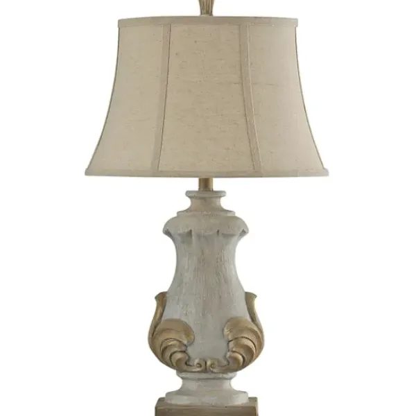 Table Lamps-Kirkland's Home Crystal Cream Traditional Table Lamp Tan