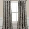 Curtains & Drapes-Kirkland's Home Curtain Panel Set With Overlay, 84 In. Gray
